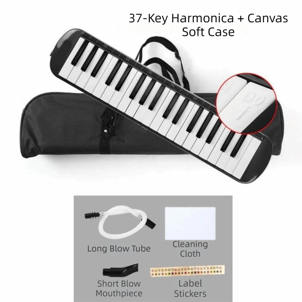 Musical Instrument Melodica - Melodica 37 klawiszy, instrument z miękką