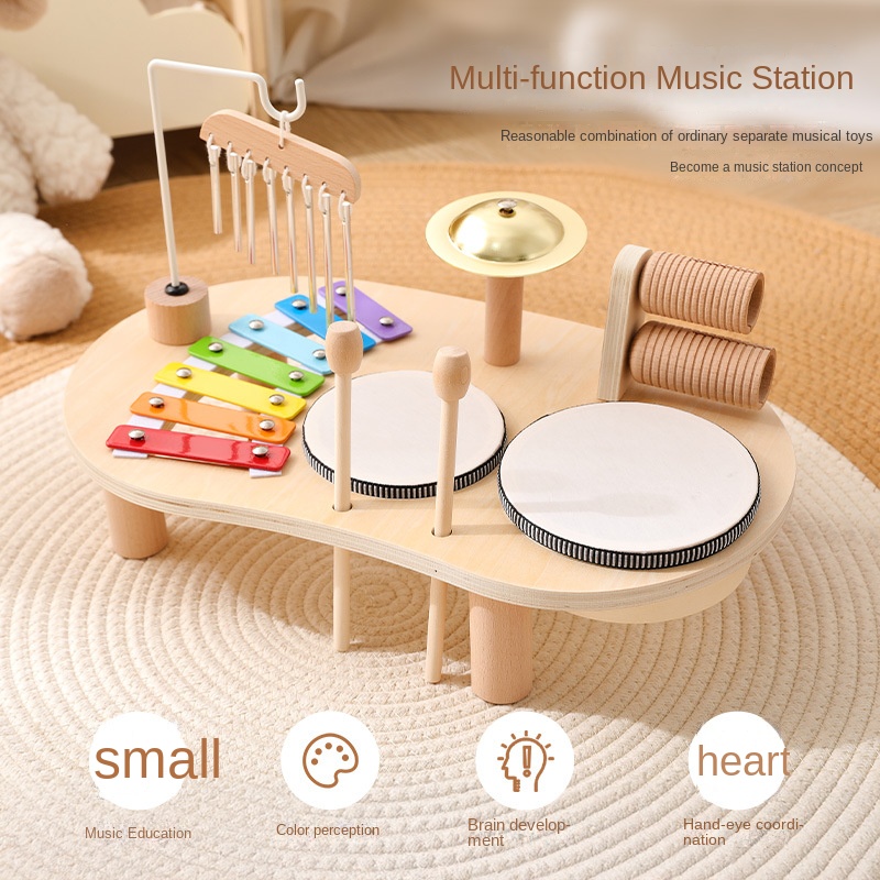 Musical Instrument Games - LazyChild Dziecięca zabawka edukacyjna Drewniana pozytywka