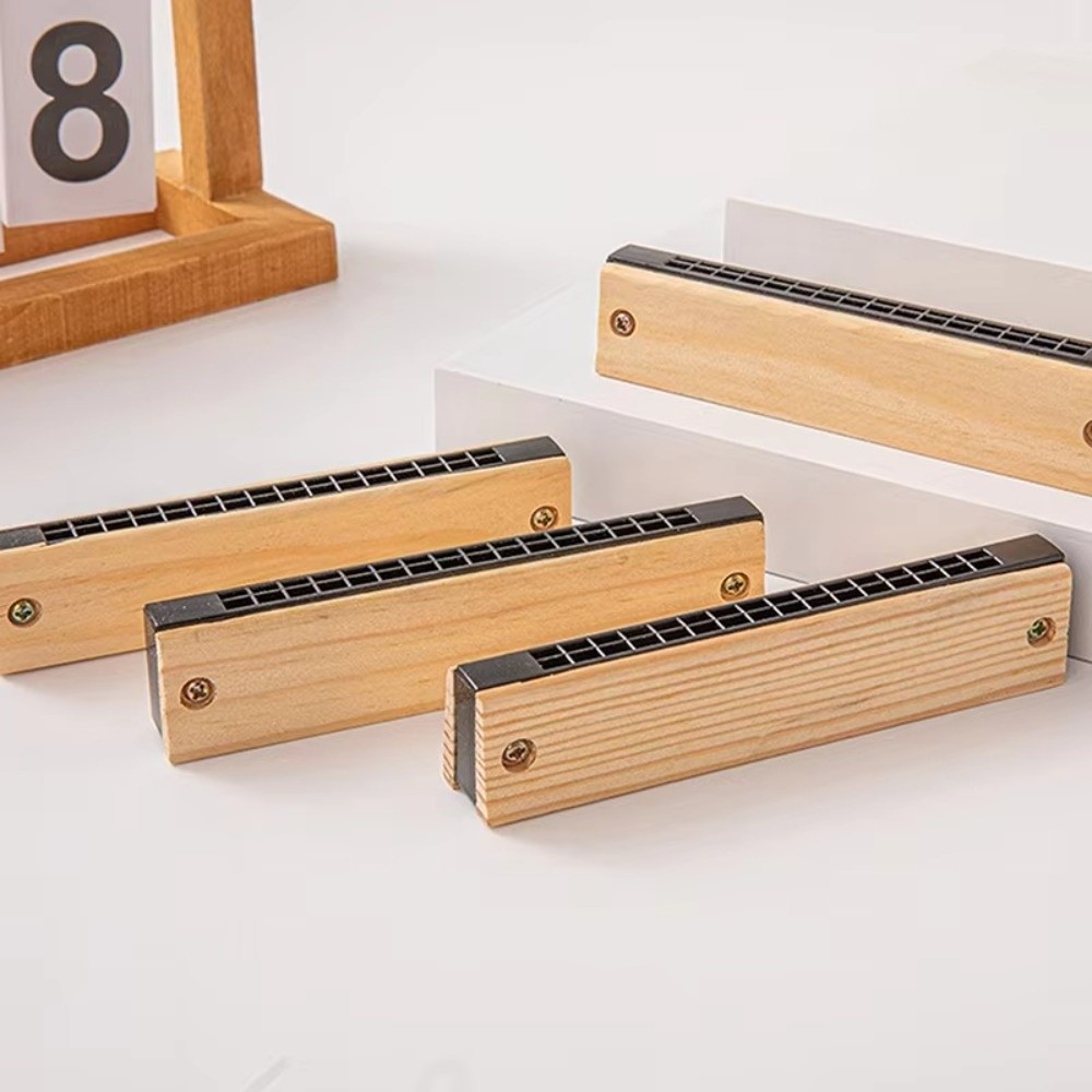 Musical Instrument Melodica - Kreatywna DIY Mała Harmonijka Biała Drewniana