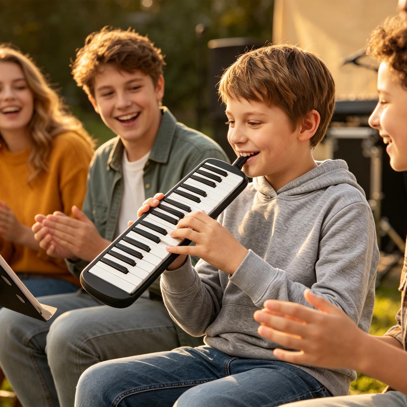 Musical Instrument Youtube - Melodica 32-klawiszowa przenośna klawiatura perkusyjna z