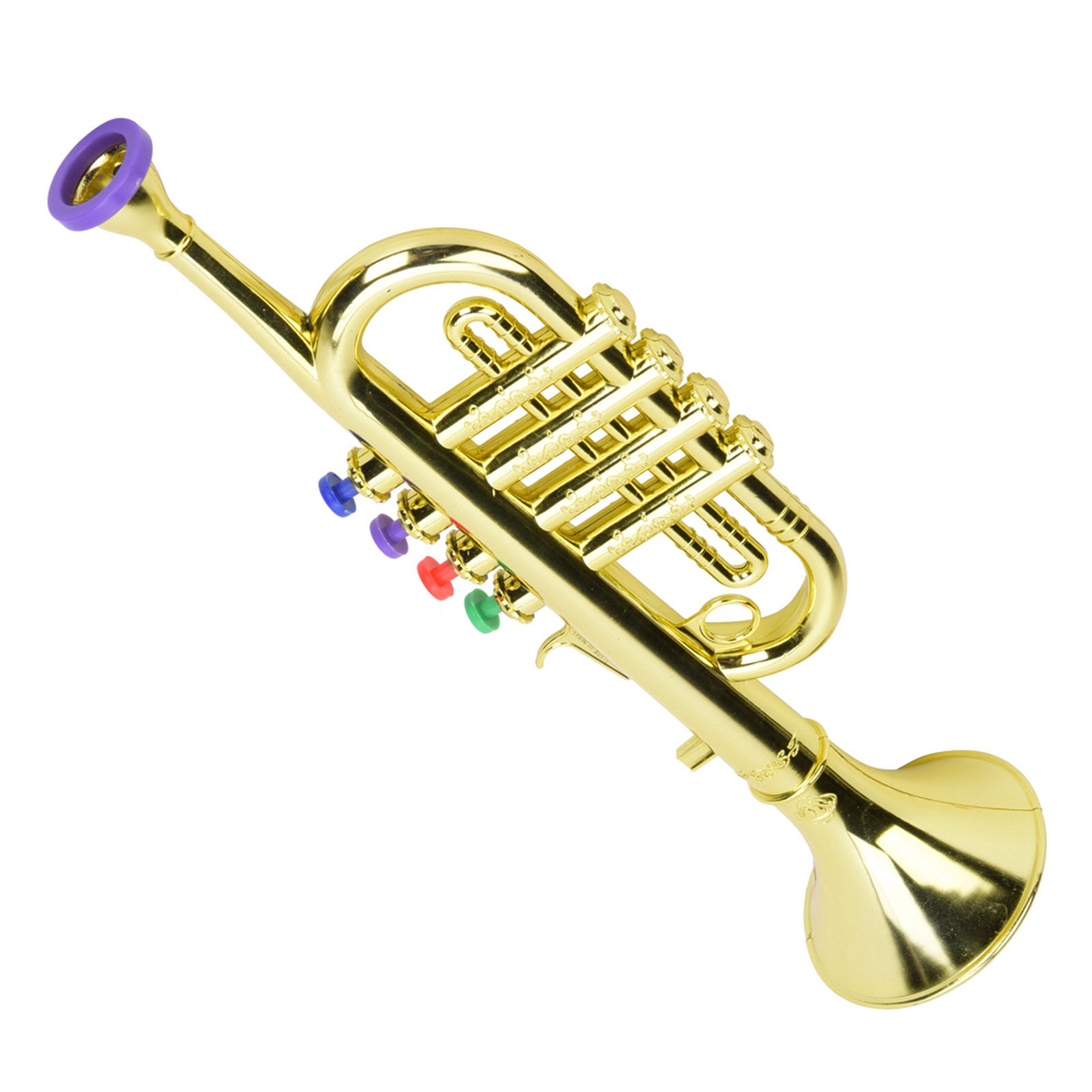 Musical Instrument Project - Trąbka dla dzieci, złota powłoka, plastikowa,