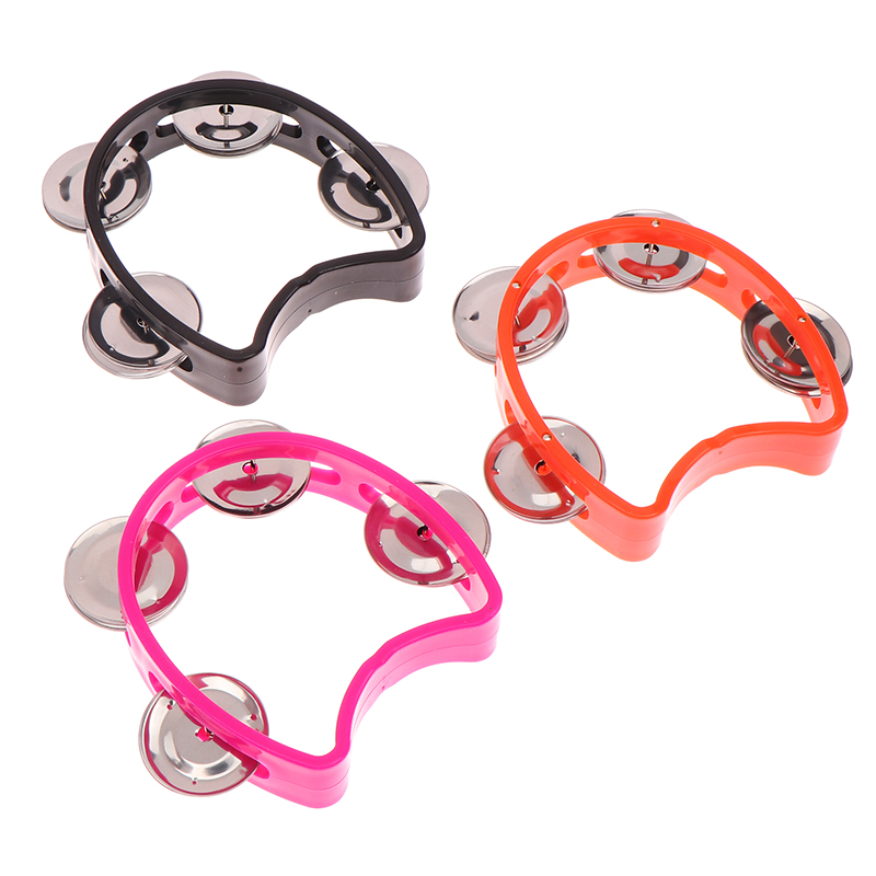 Musical Instrument Games - Tamburyn do przedszkola, metalowe dzwonki, plastikowa