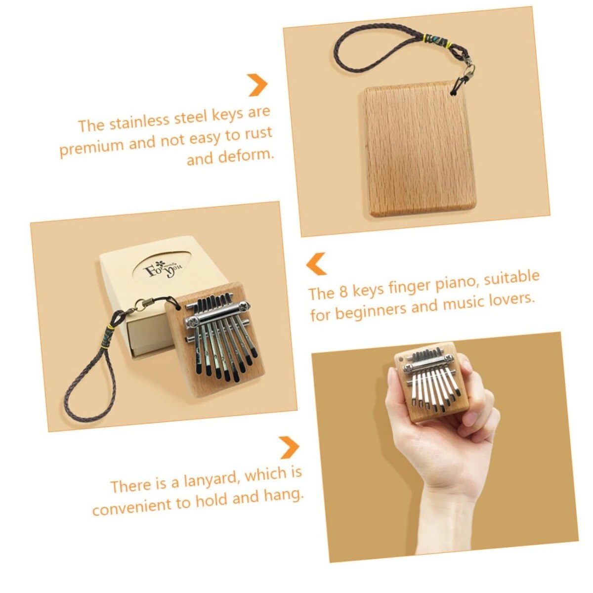 Miwayer Mini Kalimba 8 klawisz – Musical Instrument African recenzja i cena