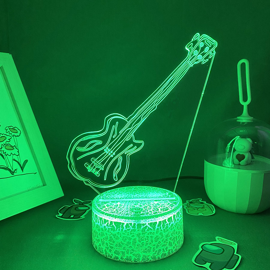 Gitara 3D Iluzja LED Lampka No – Musical Instrument No Touch recenzja i cena