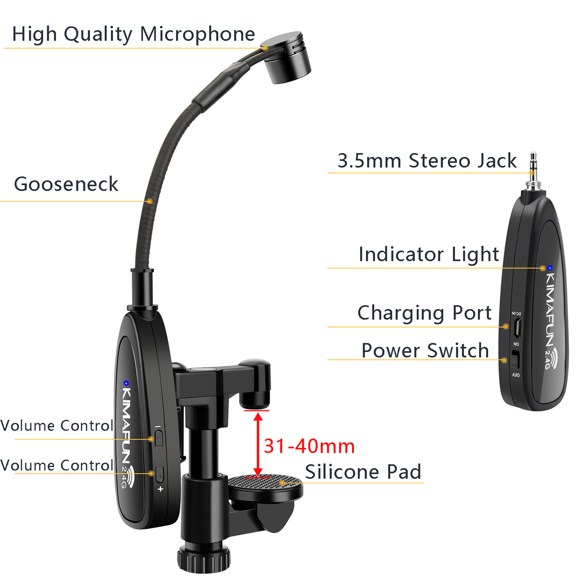 KIMAFUN 2.4G Instrument muzycz – Musical Instrument Video recenzja i cena